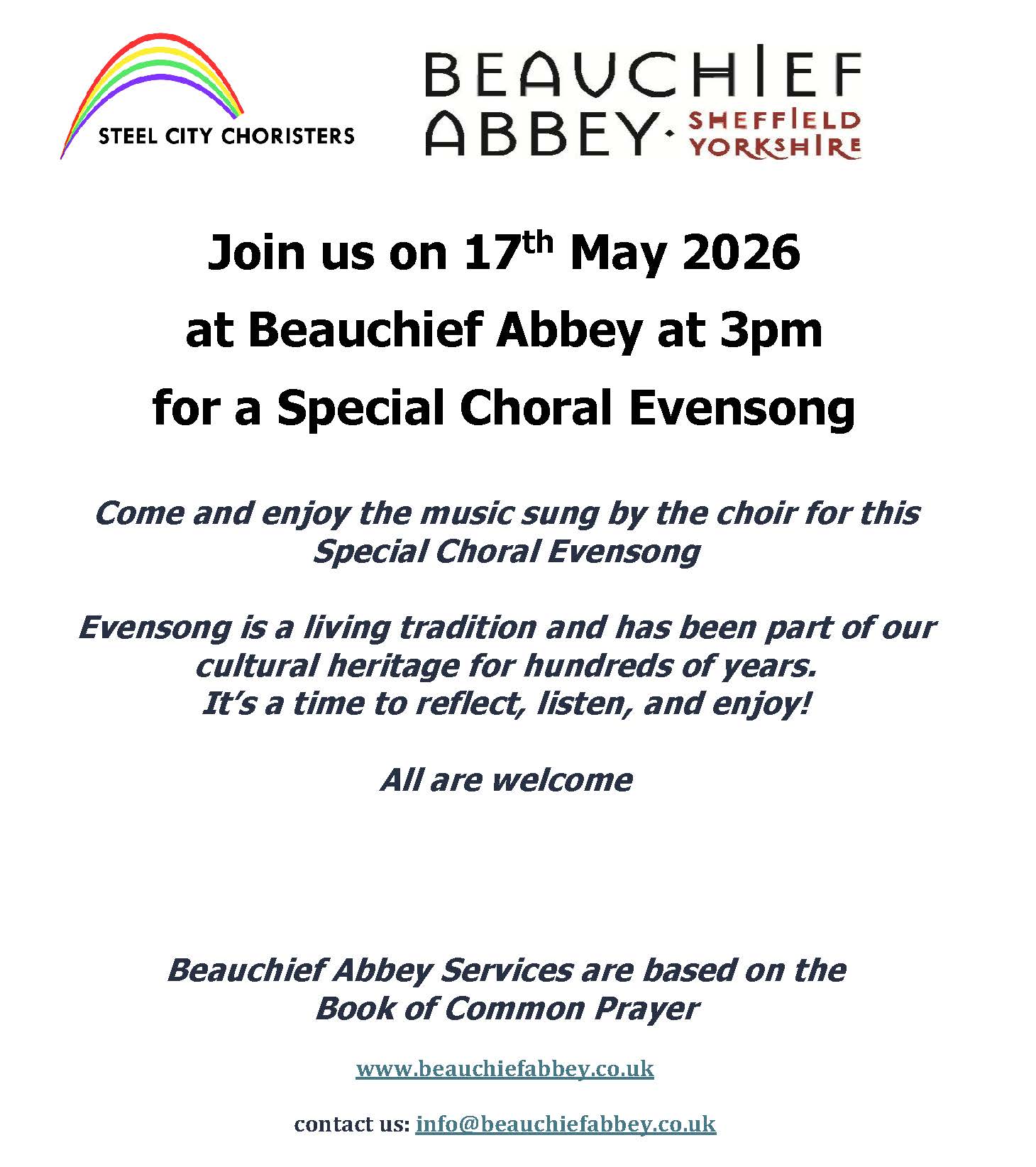 View of tower at Beachief Abbey